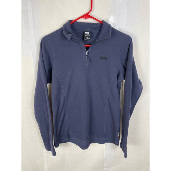 Helly Hansen womens grey quarter zip long sleeve pullover fleece jacket Size S - Picture 1 of 6